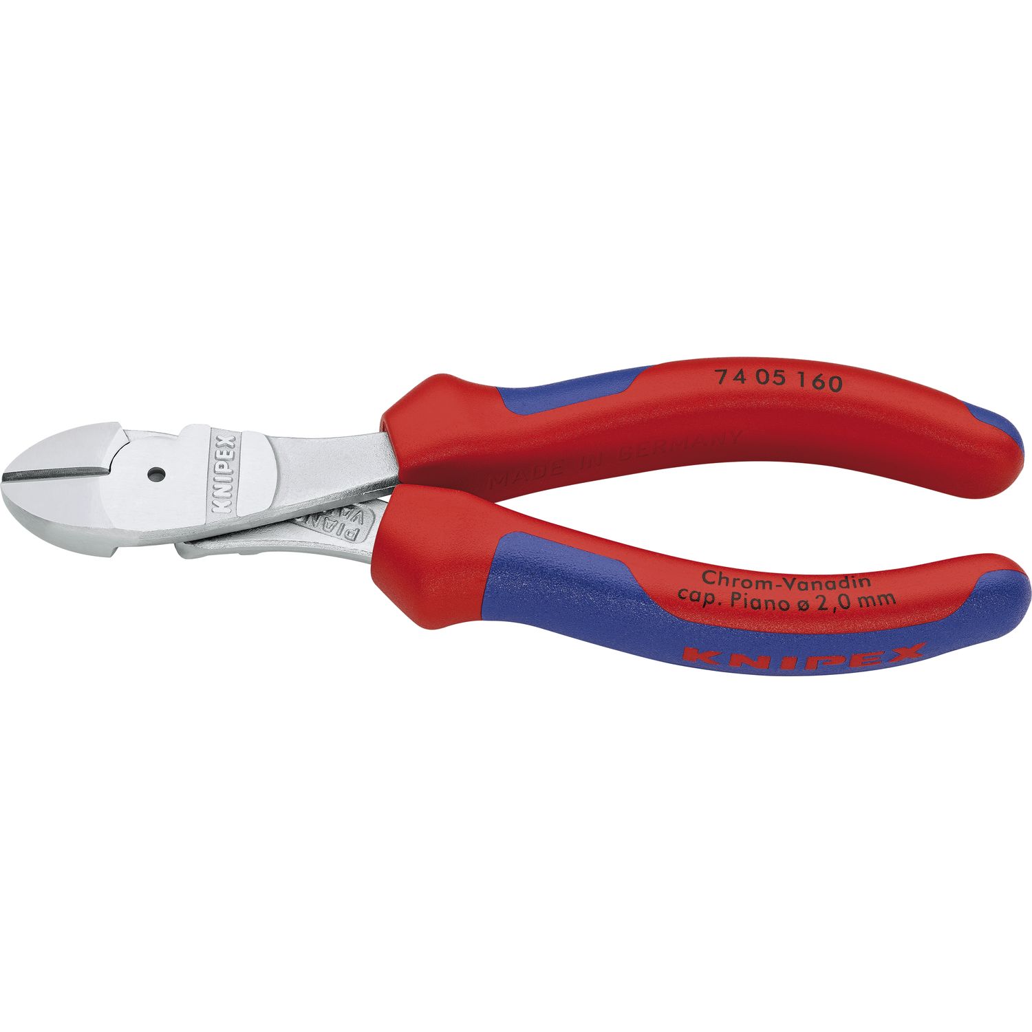 Knipex Kraft-Seitenschneider DIN 5749 2K-Griff Länge 160 mm