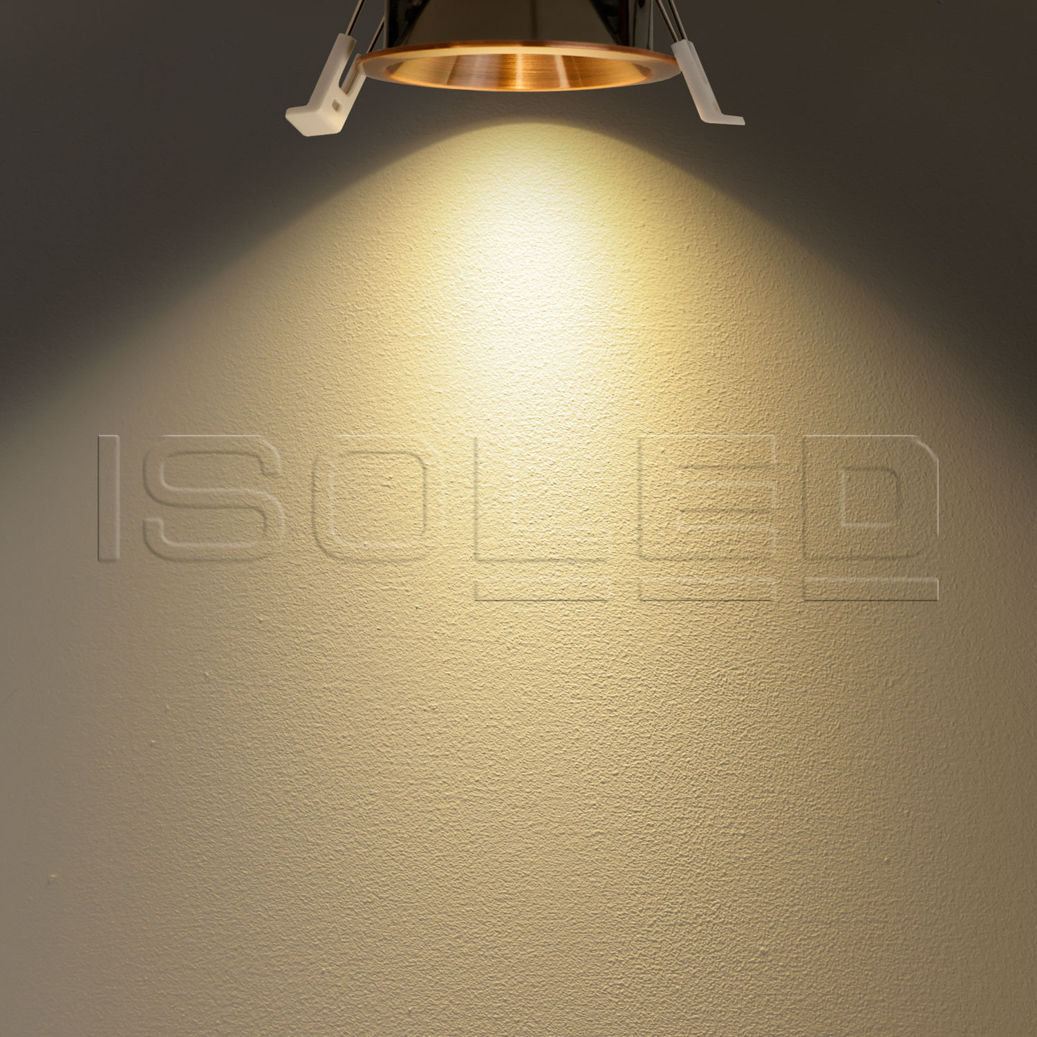 ISOLED LED Einbaustrahler BACK60 rosegold rund 5W CRI90 3000K rückversetzt UGR