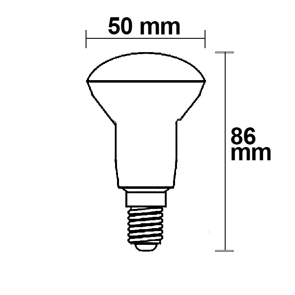 ISOLED E14 R50 LED-Strahler 5W warmweiß frosted