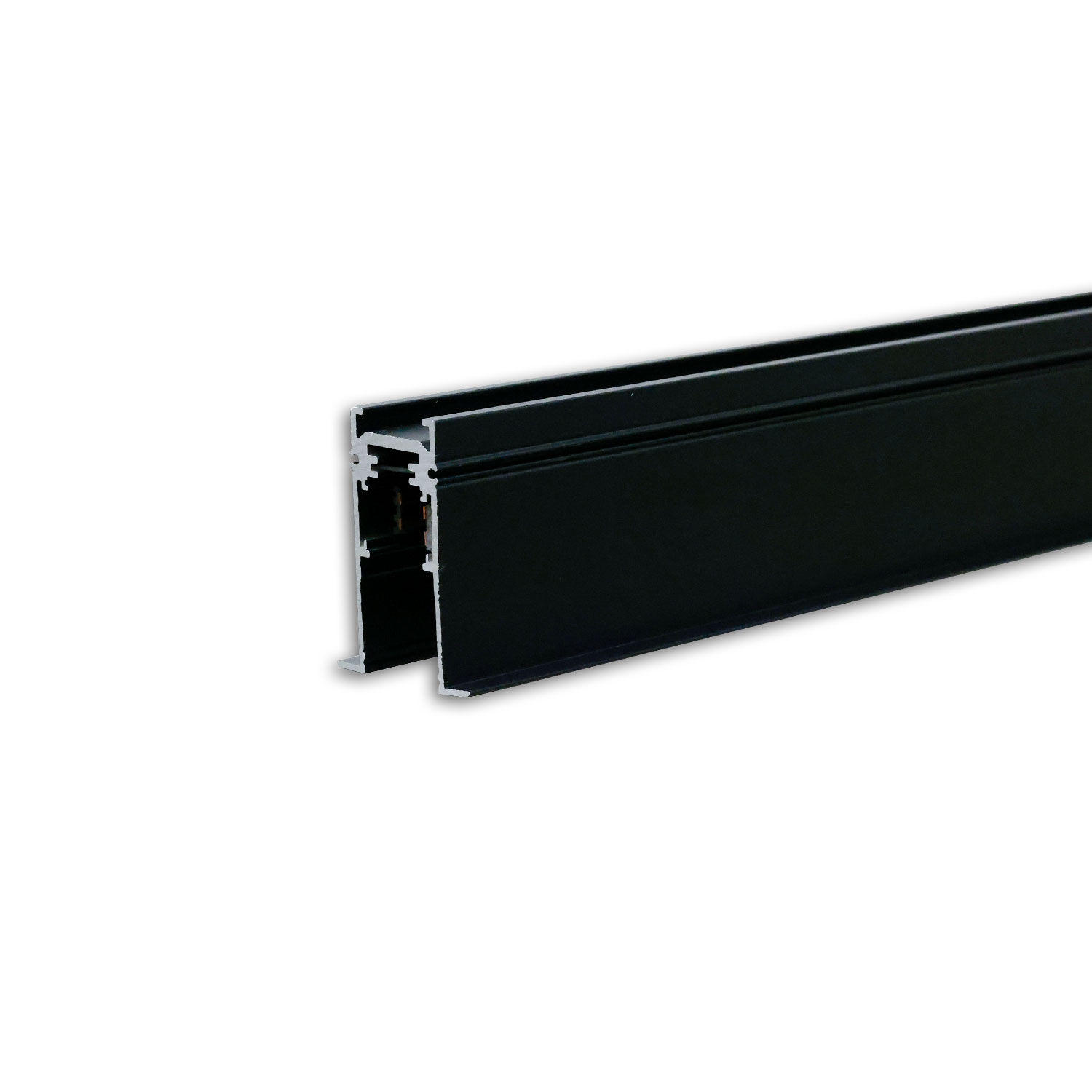ISOLED Track48 Einbauschiene schwarz 200cm 4-polig inkl. Endkappen und Schutzcover