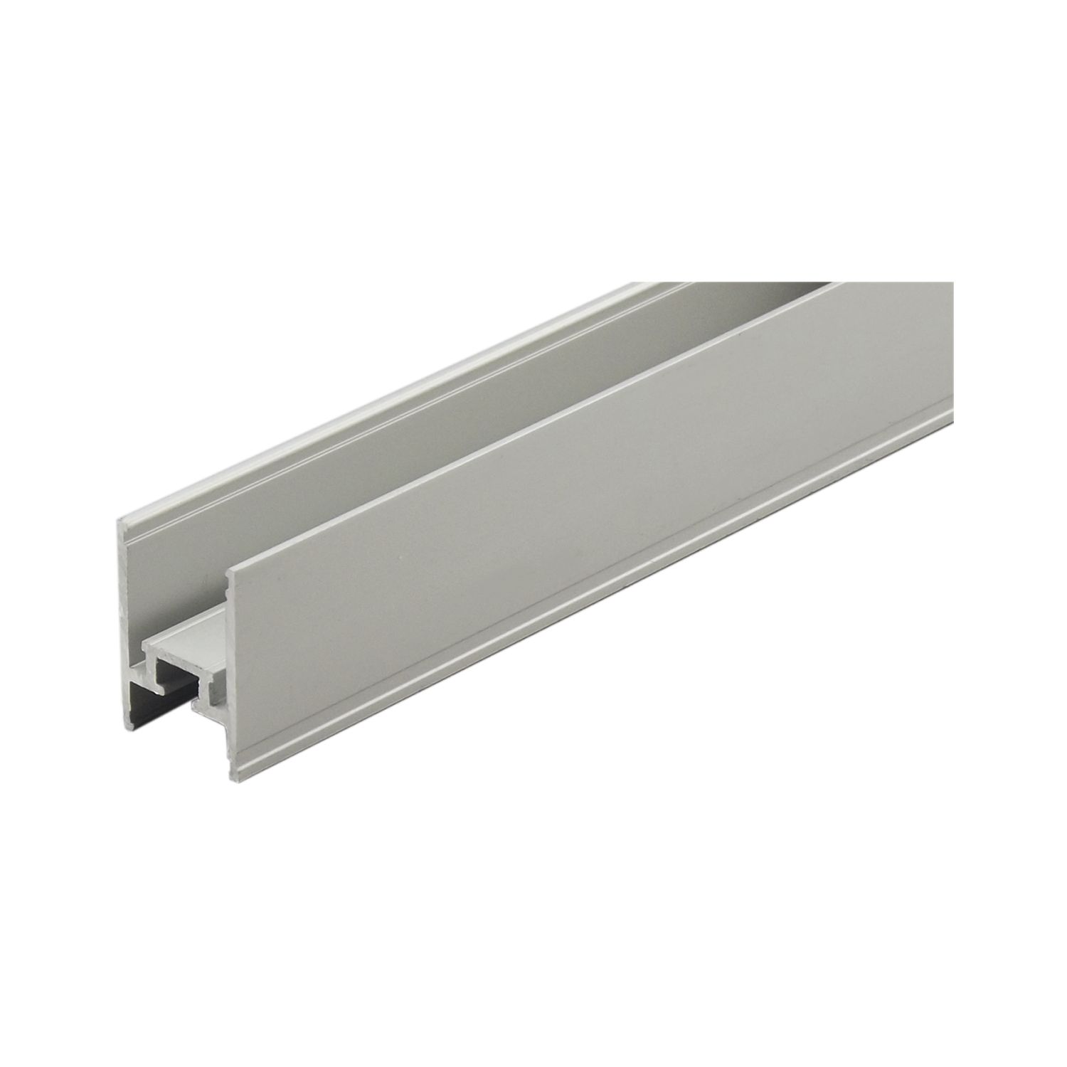Bilton Aluminium Aufbauprofil YT07, auf Maß geschnitten, eloxiert, ohne Abdeckung