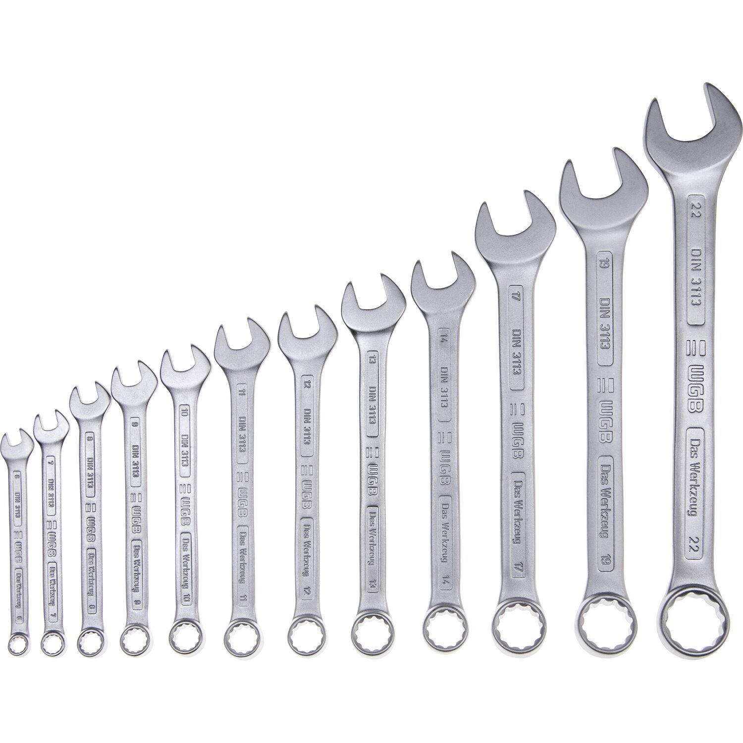 WGB Ringmaulschlüssel-Satz DIN3113A 6-22 mm 12-teilig