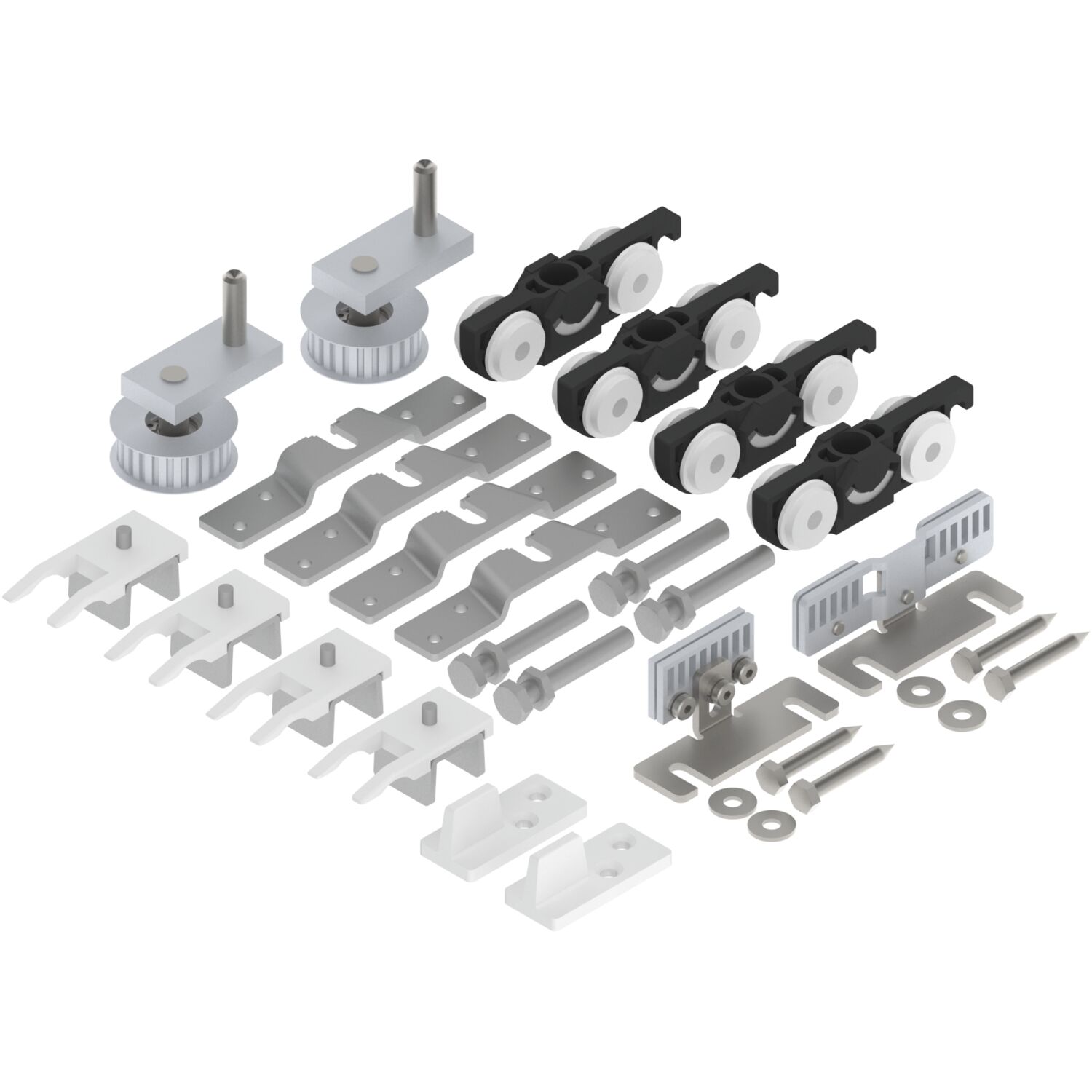 HELM 73 Synchronbeschlagset Holz Flügelbreite bis 1400 mm 80 kg