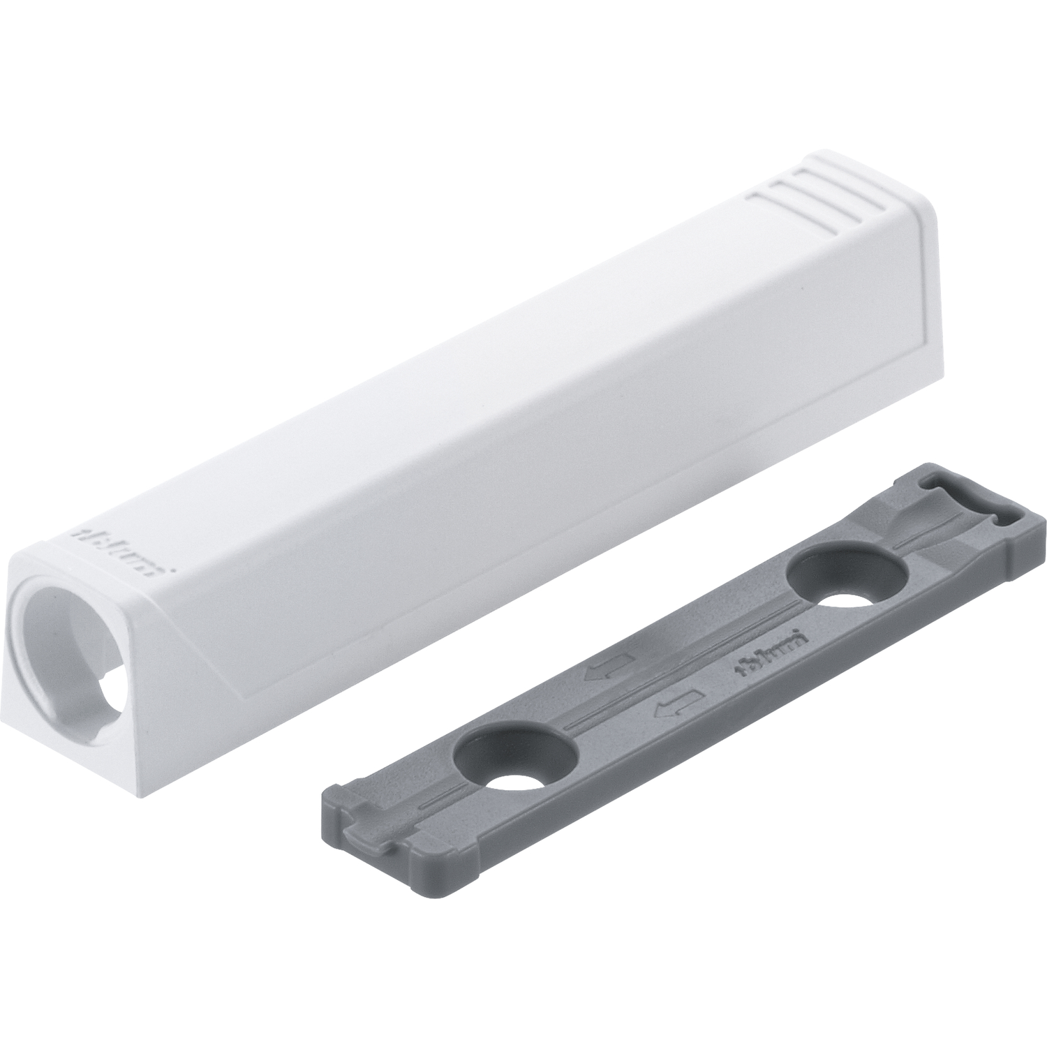blum TIP-ON gerade Adapterplatte 956A1201, Langversion, seidenweiß