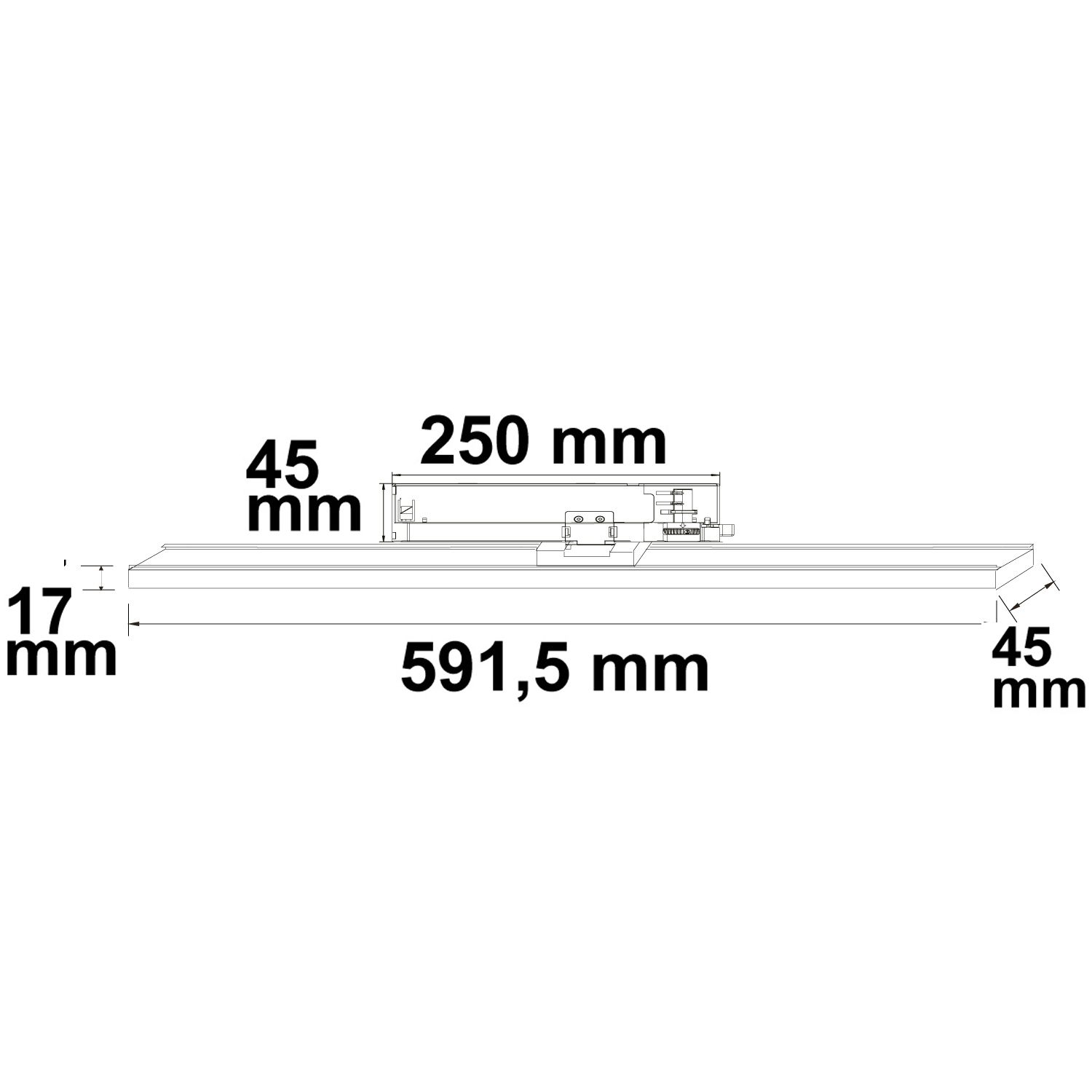 ISOLED 3-PH Linearleuchte prismatisch 60cm 32W weiß 3000|3500|4000K CRI90 dimmbar