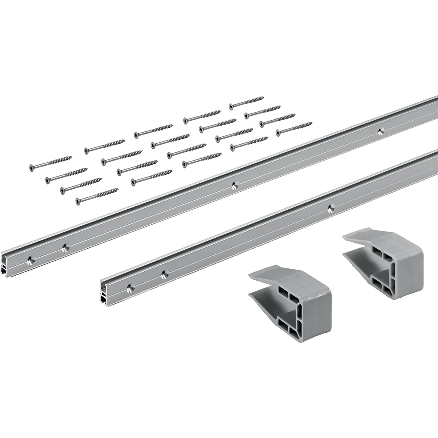 Hettich SlideLine M Profilset vorlaufend 2 Laufschienen Höhe 18 mm,Länge 2500 mm