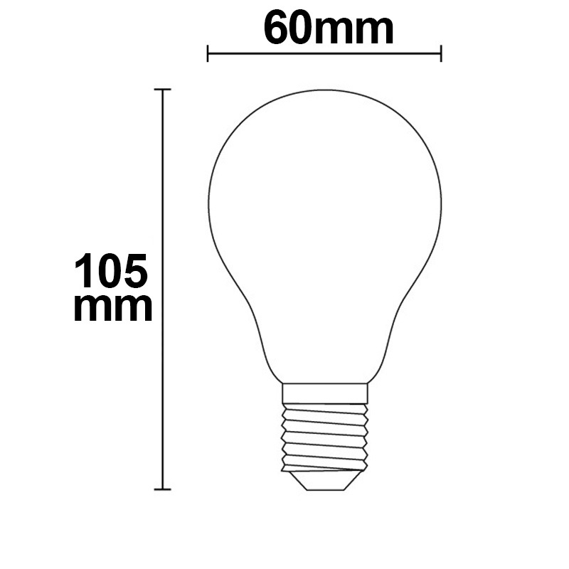 ISOLED E27 LED Birne 8W klar warmweiß dimmbar