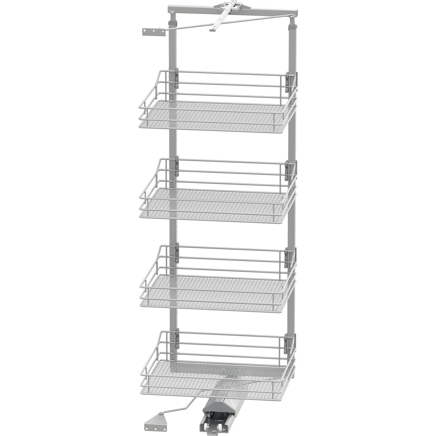 Vauth-Sagel VS TAL Gate Hochschrankauszug Set Saphir KB 600 mm 1450 - 1700 mm Silber