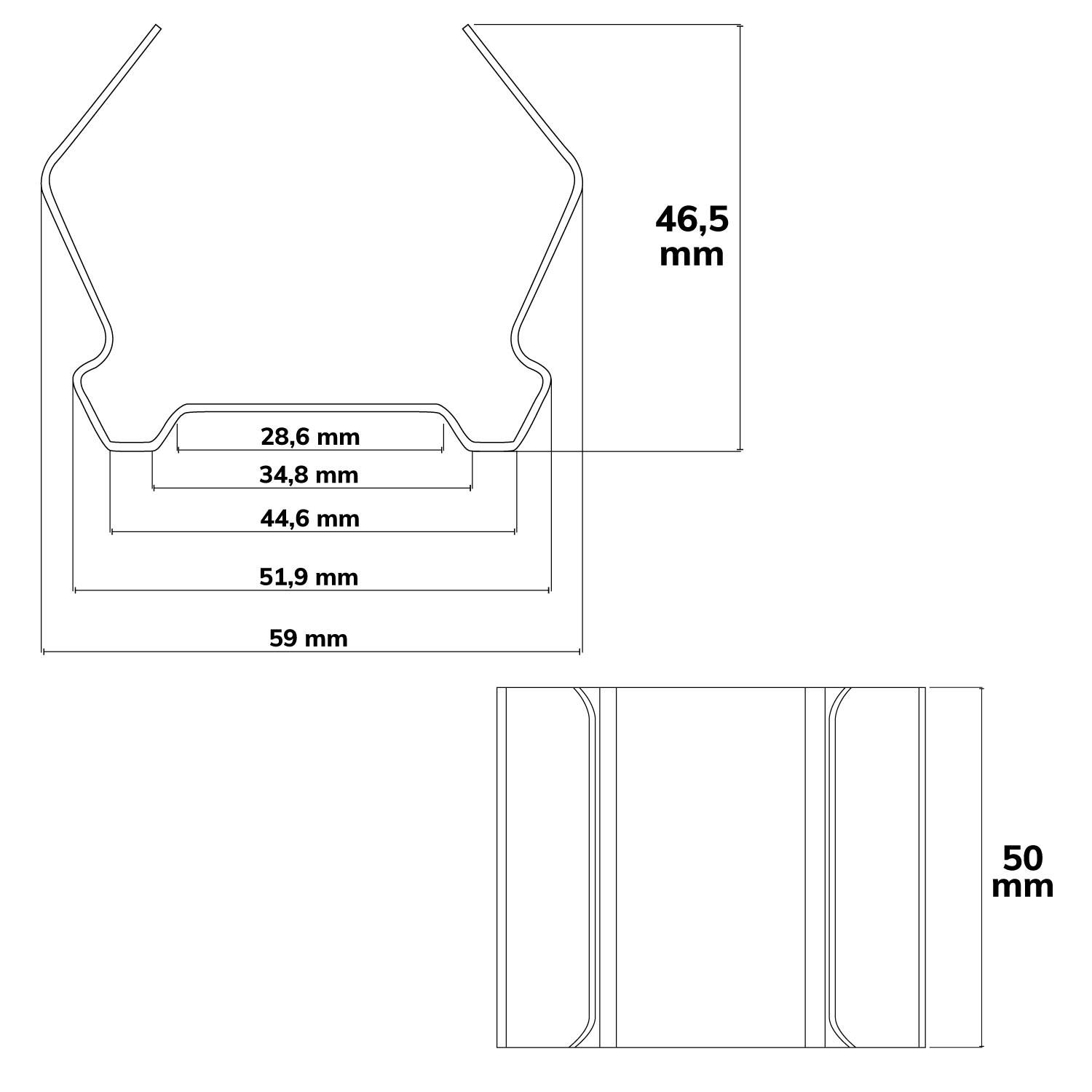 ISOLED FastFix LED Linearsystem R XL zusätzlicher erhöhter Metallclip für Blindabdeckung