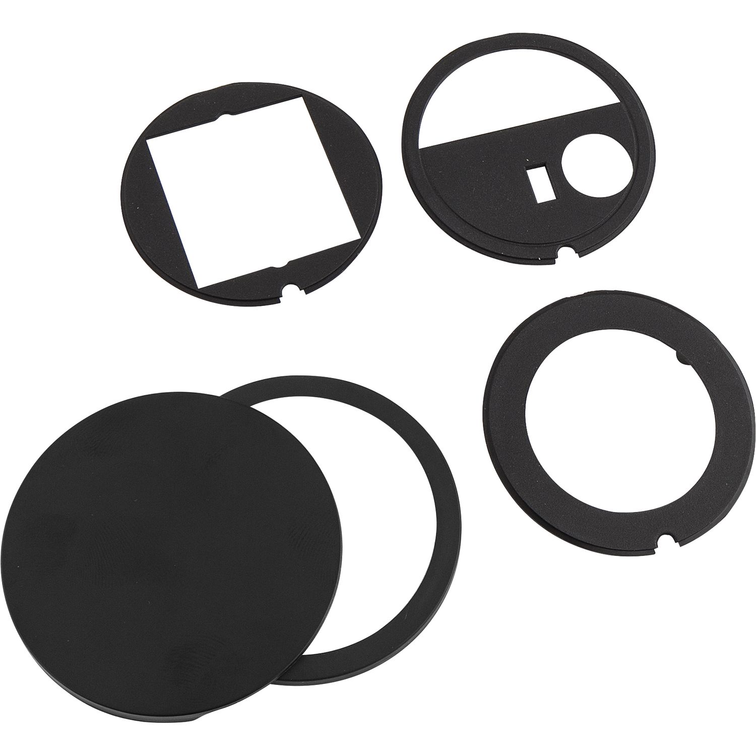 BACHMANN Pix Deckelset mit Schwenkdeckel und Zierring schwarz