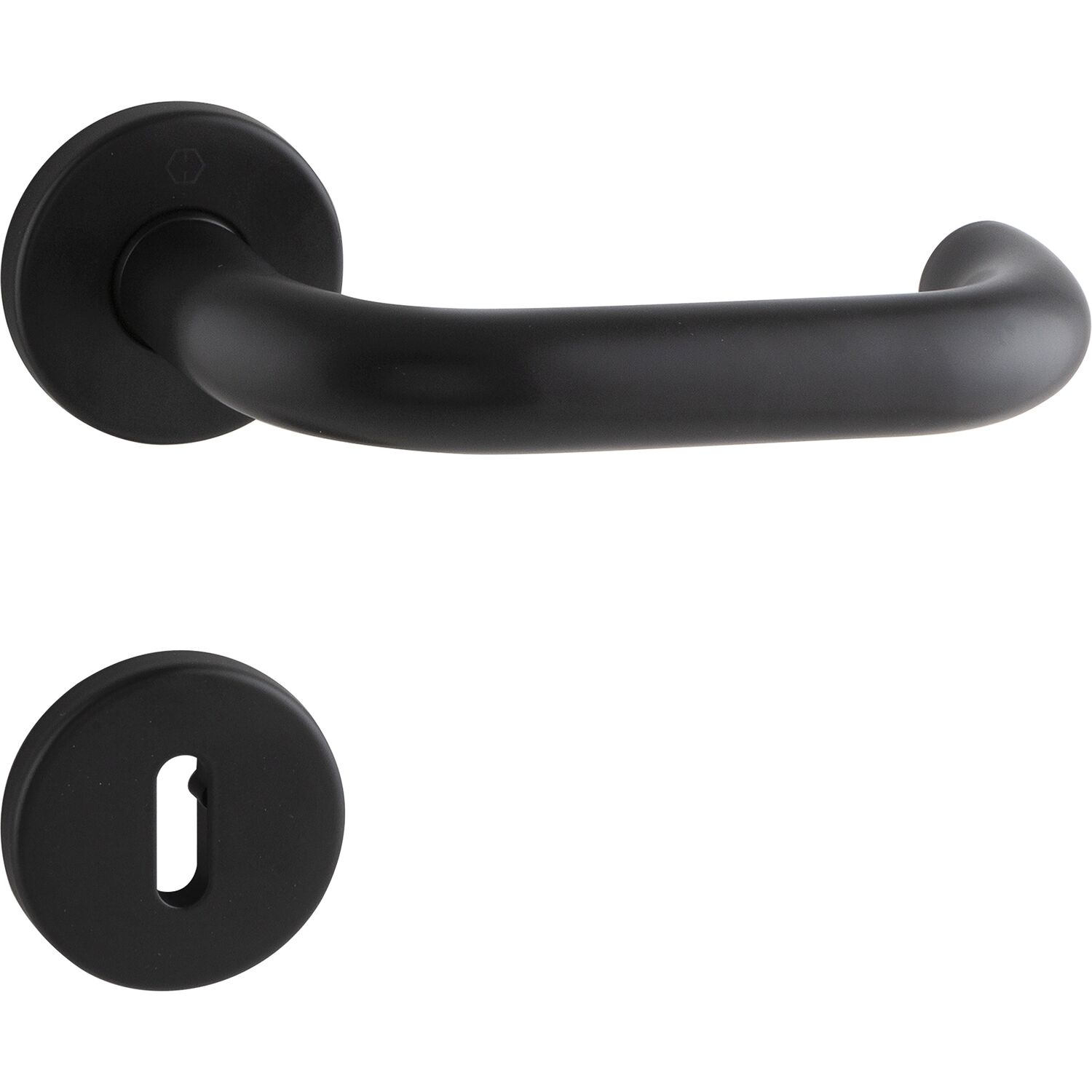 Hoppe HOPPE Drückergarnitur PARIS auf Rosette BB, 37 - 42 mm, Edelstahl schwarz matt