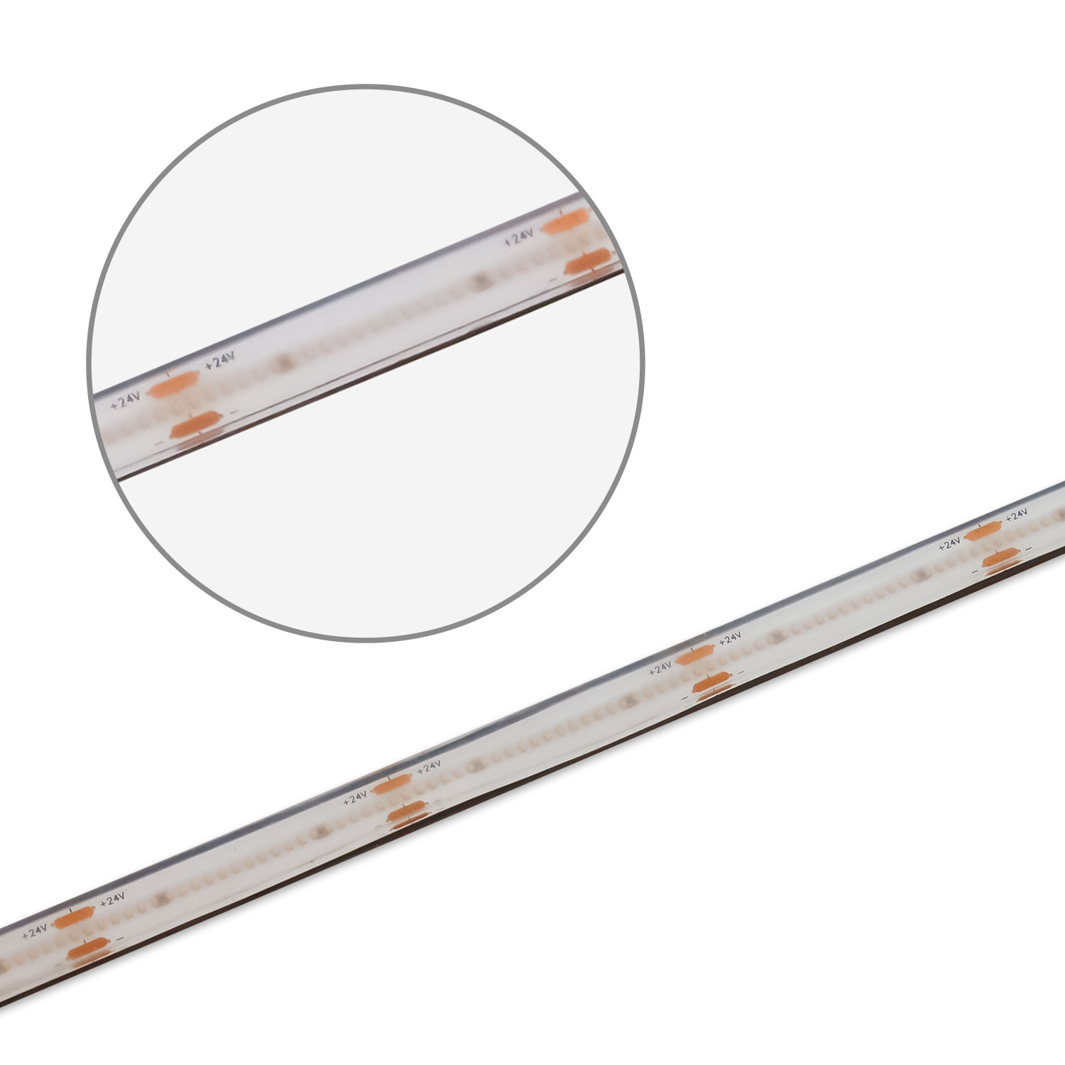 ISOLED LED HT940 COB Flexband für bis zu 100°C Umgebungstemp. 24V DC 14,4W IP68 4000K 5m Rll 480 LED