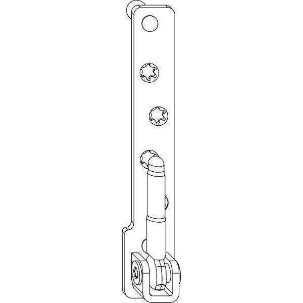 Maco #212541 MACO Ecklager MAMMUT 180 kg PVC, 12/20 mm, Tragezapfen 9 mm, weiß, links