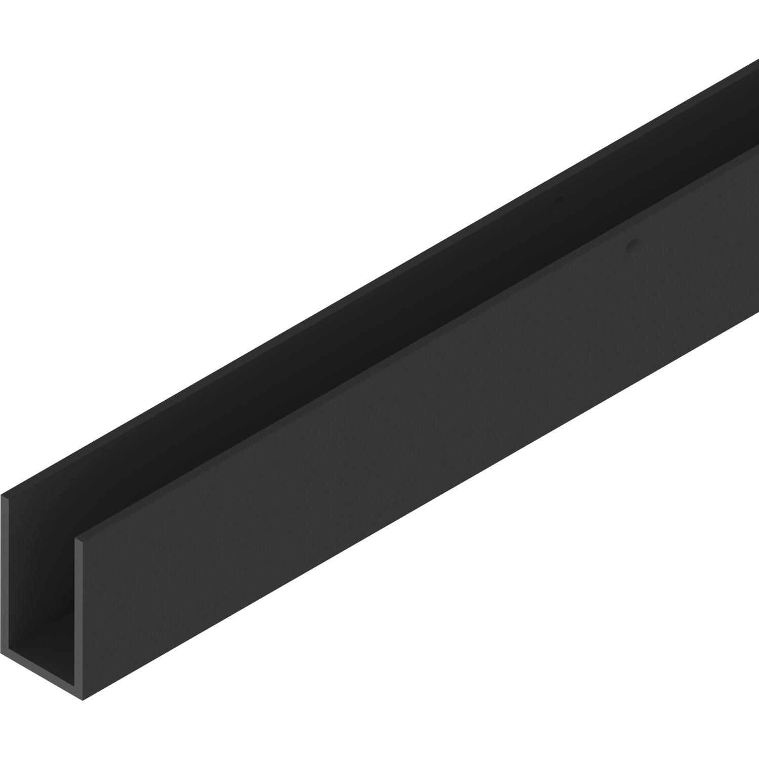 solido 100/HELM 140/GT-S 150 U-Blende auf Maß L=6000 mm schwarz matt (250 mm)