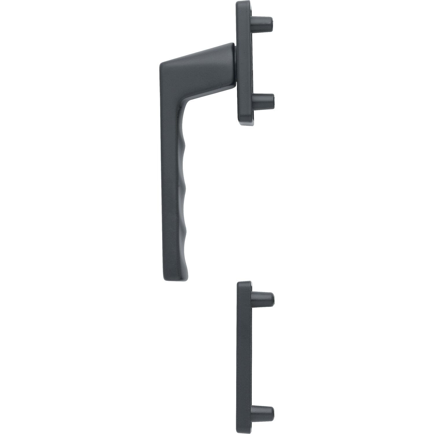 Hoppe HOPPE Fenstergriff-Halbgarnitur TOULON außen hoch, Aluminium schwarz matt