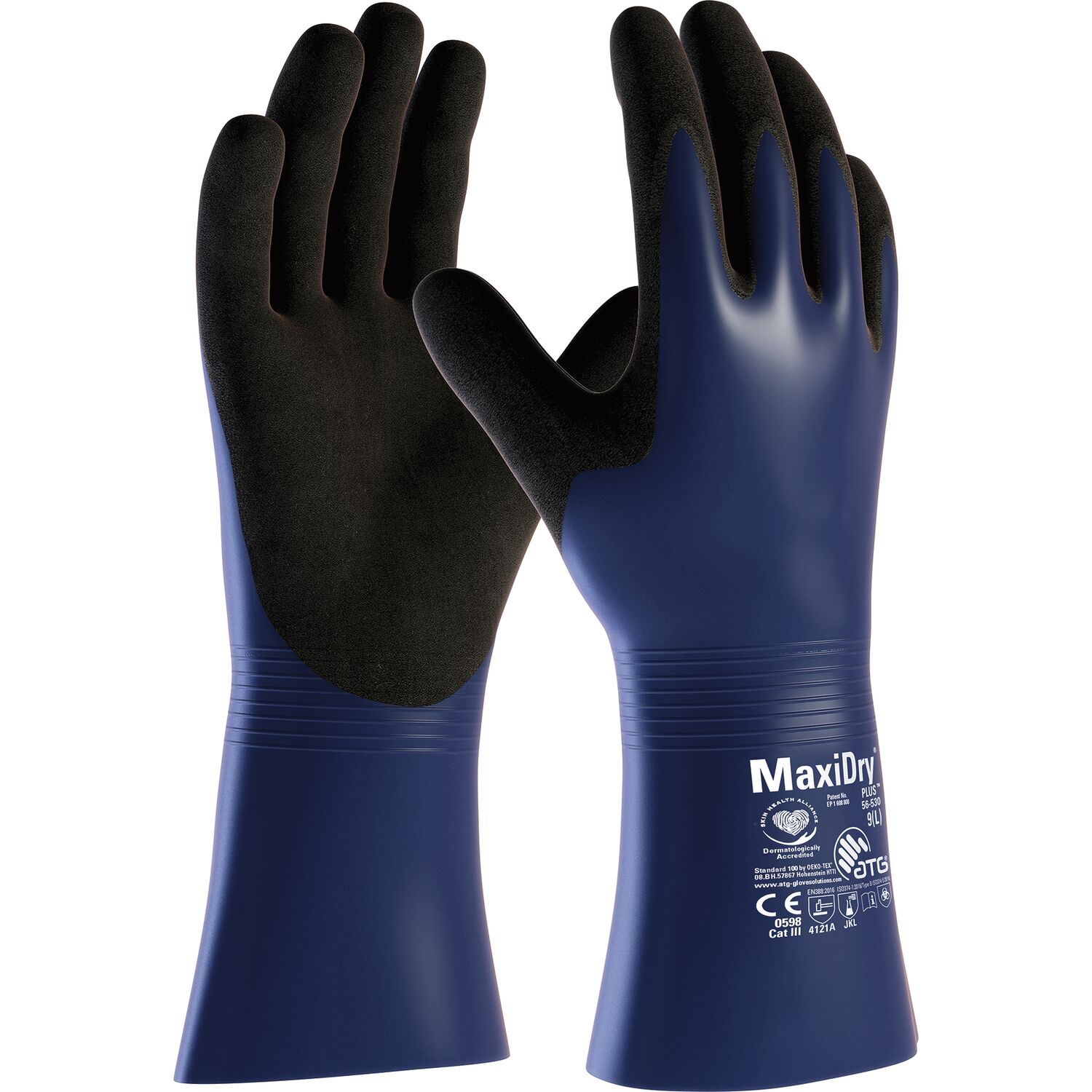 atg Chemikalien-Schutzhandschuh MaxiDry Plus Größe 11 (12 Paar)