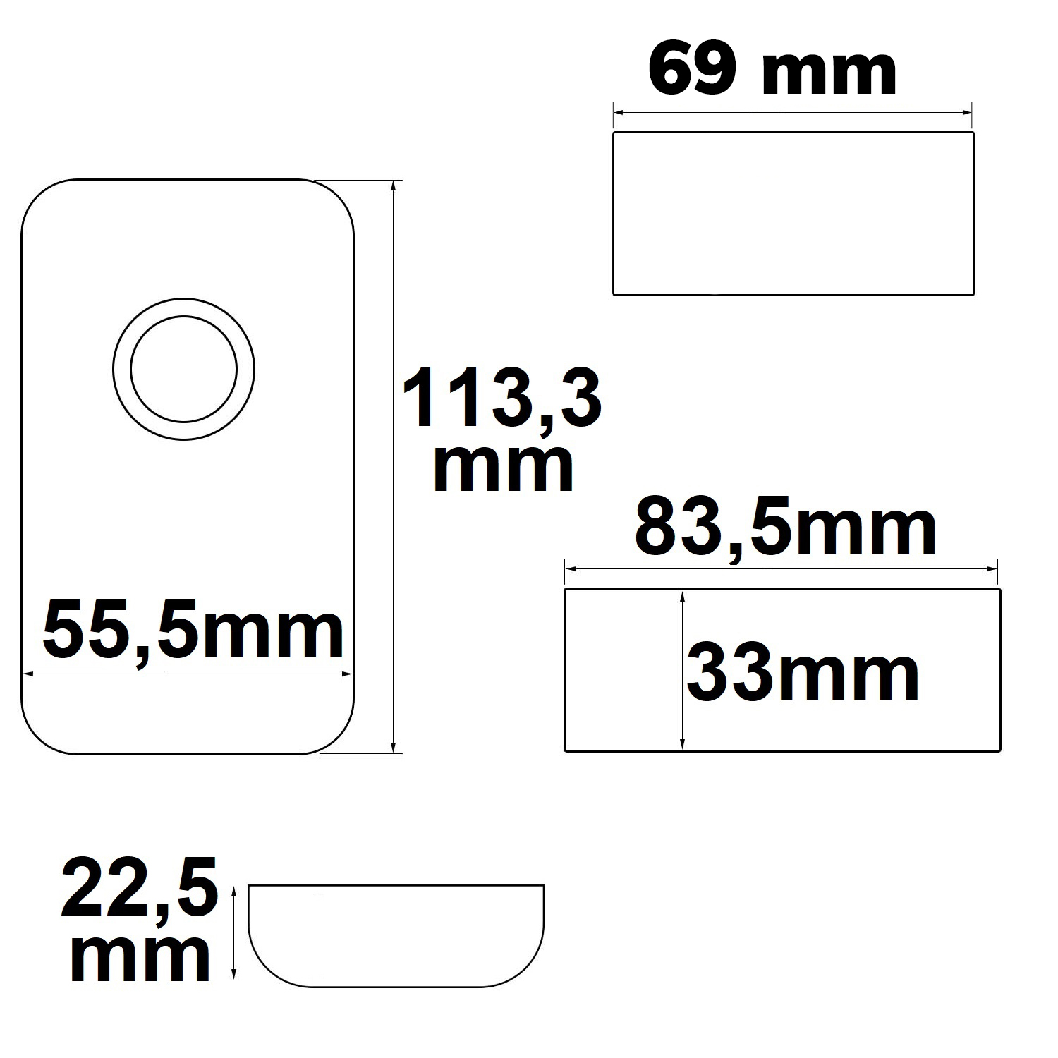 ISOLED Wireless Touch weißdynamischer PWM-Dimmer mit Funk-Fernbedienung 12-24V DC 2x6A