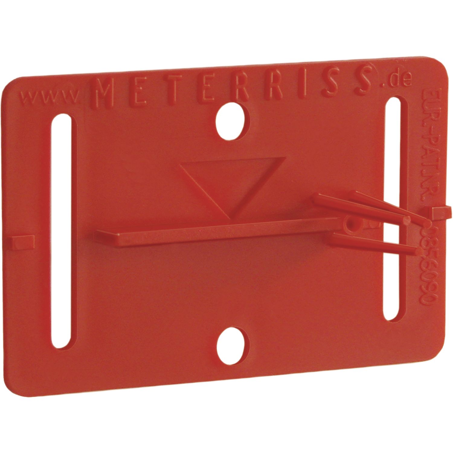 Meterriss-Plakette selbstklebend mit Pinsel Farbe rot