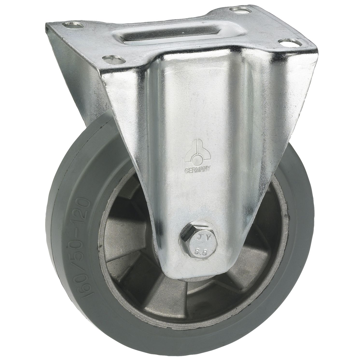 Dörner + Helmer Bockrolle Elastik Alufelge 125 mm 180 kg