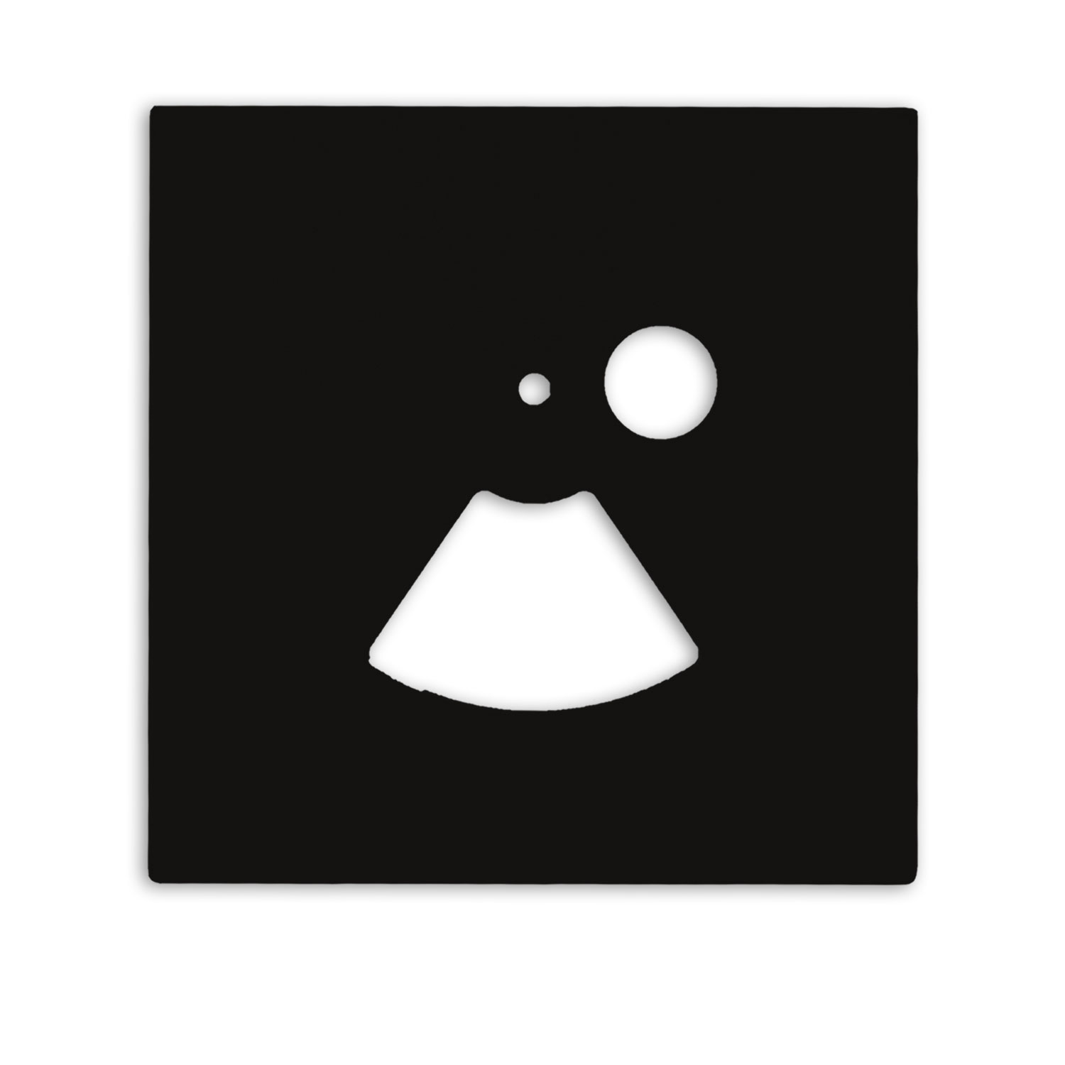 ISOLED Cover Aluminium eckig 2 schwarz für Wandeinbauleuchte Sys-Wall68 mit PIR Sensor