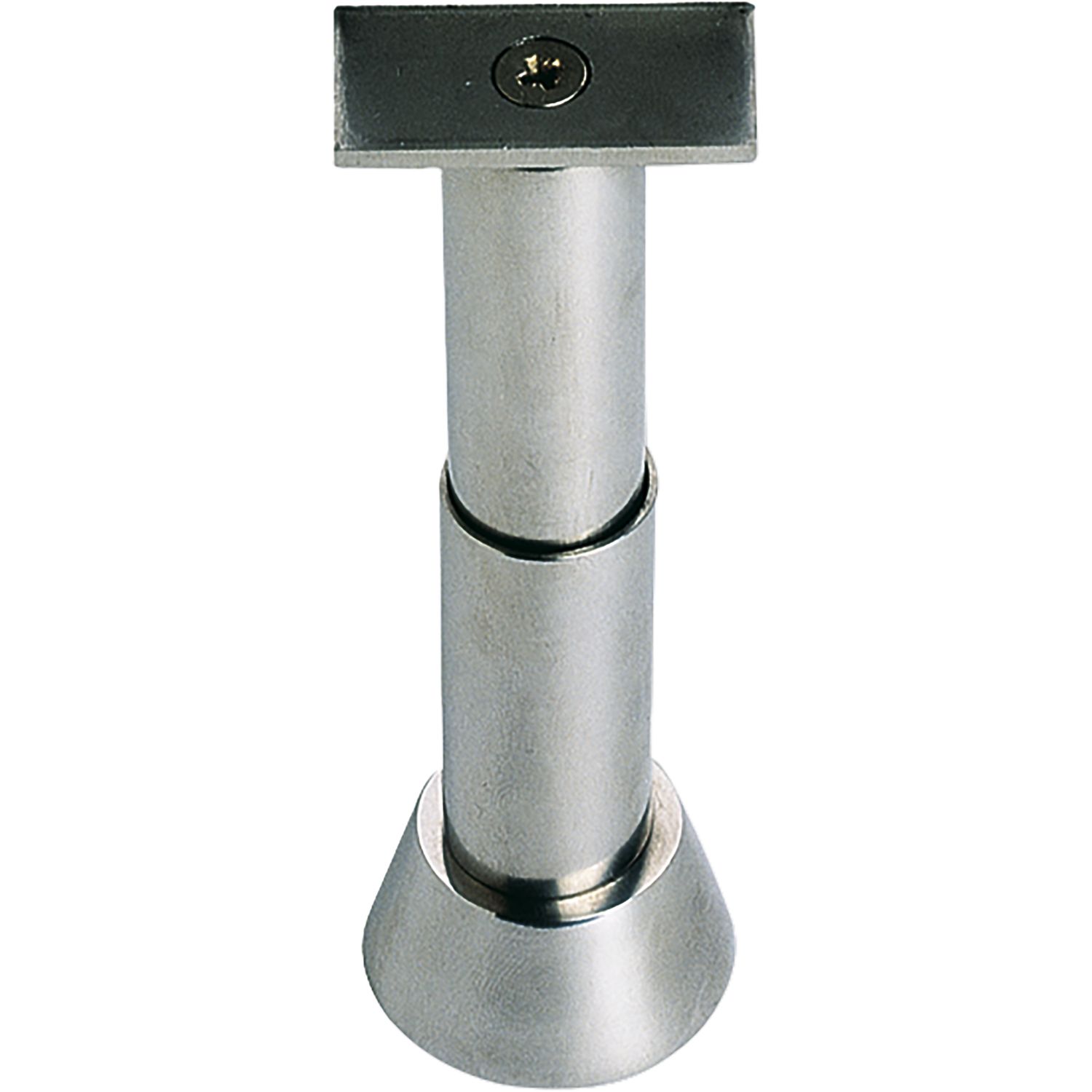 KWS Trennwandstütze gerade, verstellbar Bodenabstand 100-125 mm, Edelstahl