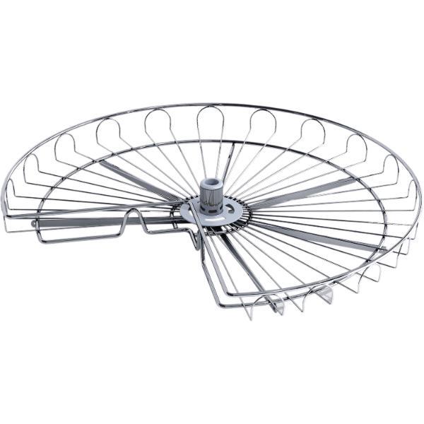 Vauth-Sagel VS COR Wheel Eckschrank-Drehboden 3/4-Kreis Set Classic 820 mm Silber