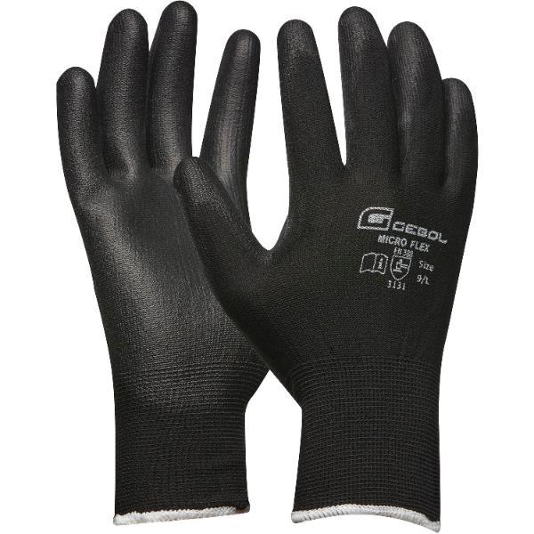 Gebol Schutzhandschuh Micro Flex schwarz Größe 8