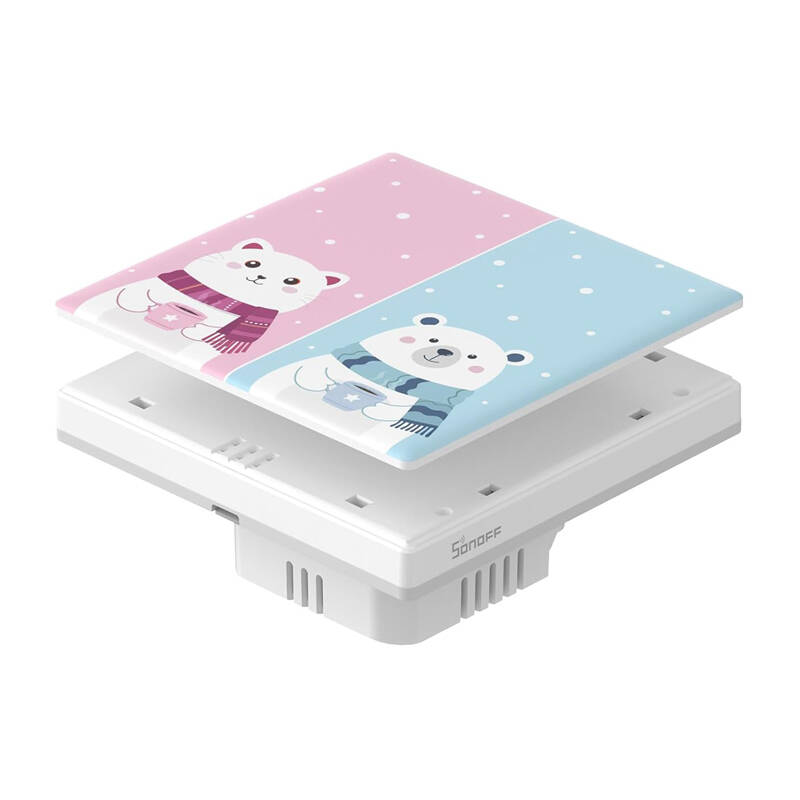 Sonoff TX Ultimate Smart Touch Wandschalterabdeckung Cartoon 2fach
