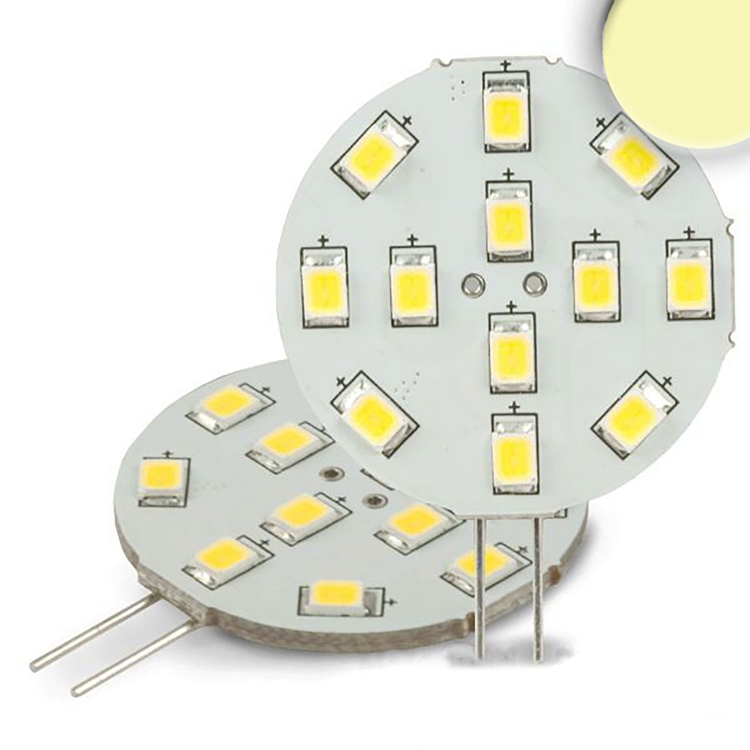 ISOLED G4 LED 12SMD 2W warmweiß Pin seitlich