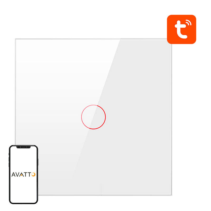 Avatto Smart Lichtschalter ZigBee 1fach TUYA (weiß)