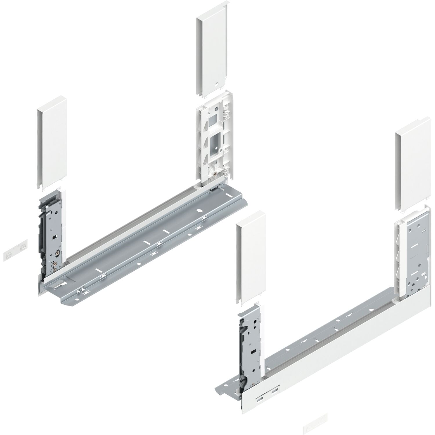 blum LEGRABOX free, Zarge Höhe C, NL 400, Seidenweiß-matt