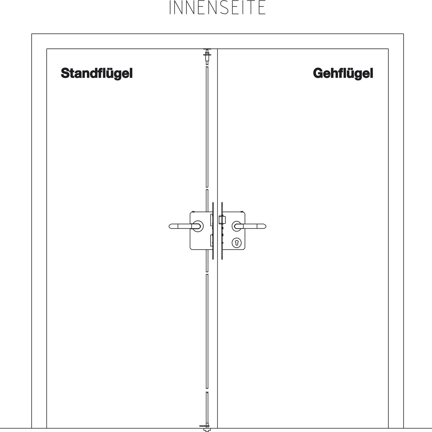 BKS Fluchttürschloss-Set Talin 2 flg. Funktion E/EN 179,rechts, DM 65, Edelstahl