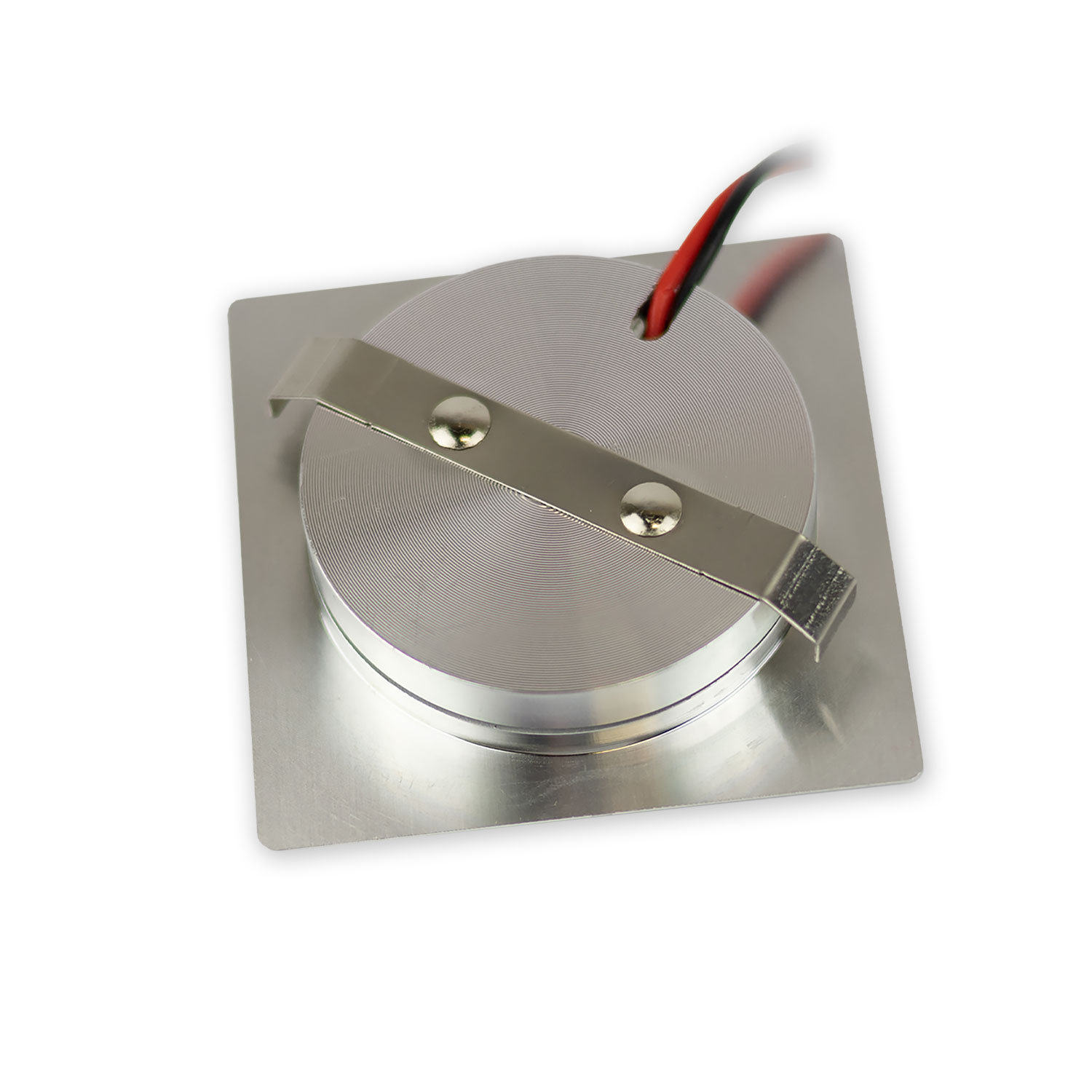 ISOLED LED Möbeleinbaustrahler MiniAMP ALU gebürstet eckig 3W 120° 24V DC warmweiß 3000K dimmbar