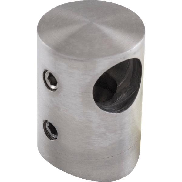 Economy Querstabhalter rechts Rohr ø 42,4 mm, 12 mm, Edelstahl geschliffen V2A