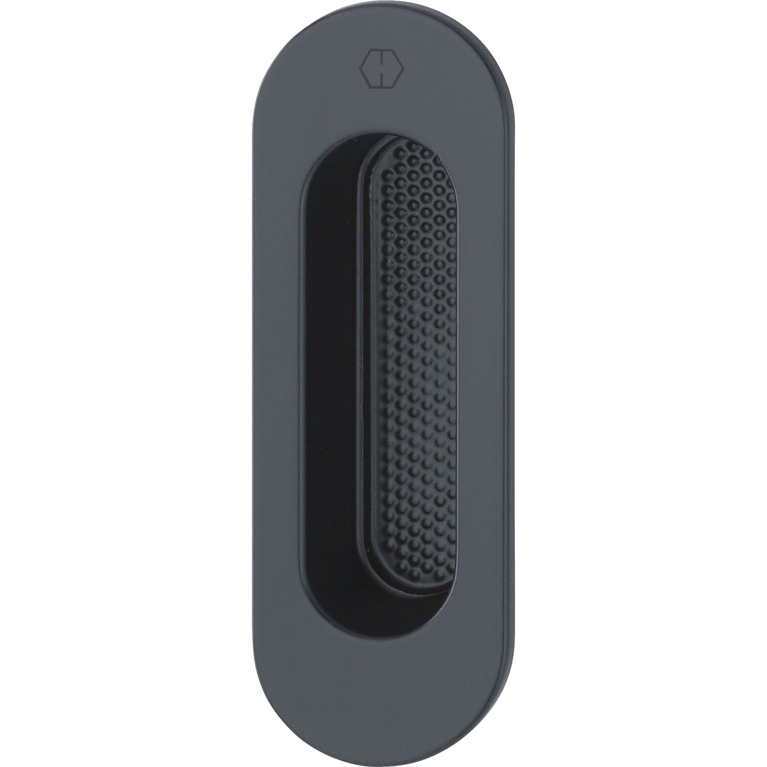 Hoppe HOPPE Hebeschiebetürmuschel OMEGA außen oval, Aluminium schwarz matt