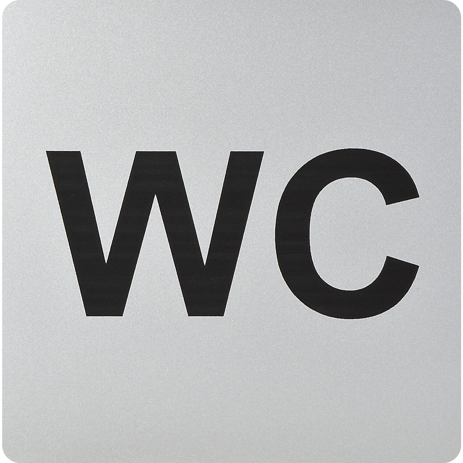 ninka WC Symbol selbstklebend, 100 x 100 mm, Kunststoff alufarbig