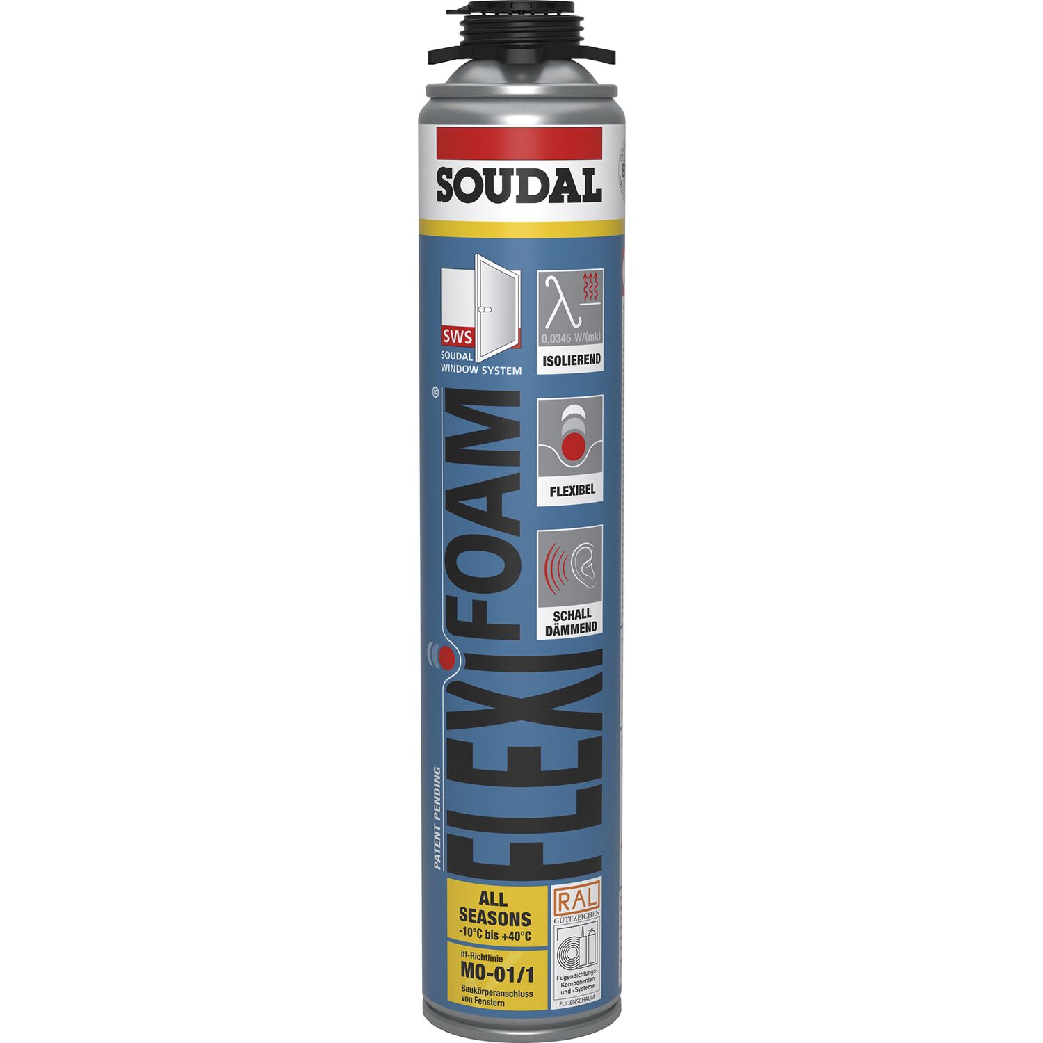 SOUDAL Pistolenschaum Flexifoam luftdicht B2 750ml, - 30L Ausbeute