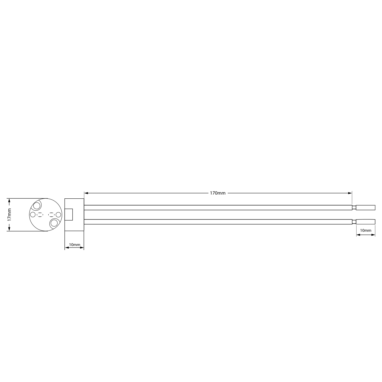ISOLED GU5.3 Keramik-Fassung für G4/MR16/MR11 Leuchtmittel 12-24V