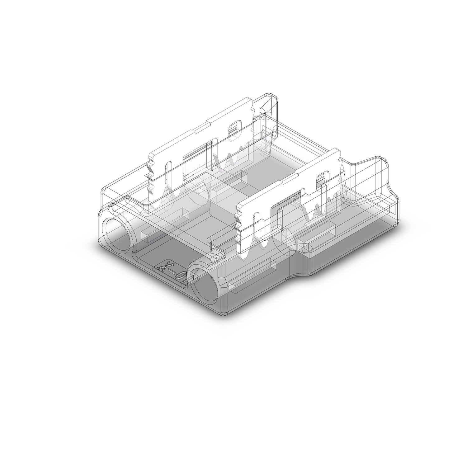 ISOLED Kontakt-Kabelanschluss (max. 5A/0,5qmm) K2-210 für 2-pol. IP20 Flexstripes mit Breite 10mm