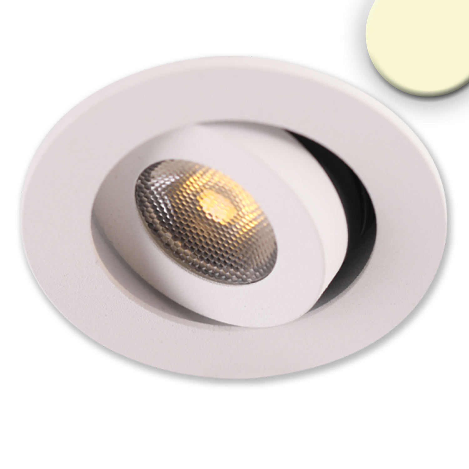 ISOLED LED Einbauleuchte MiniAMP weiß 3W 24V DC warmweiß dimmbar