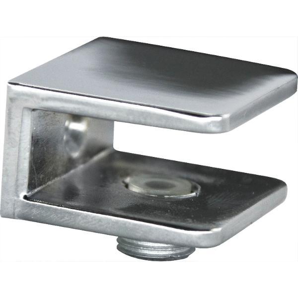 FONSEGRIVE Glastablar-Klemmträger Pesaro, Glasstärke 4-8 mm,Zinkdruckguss verchromt poliert