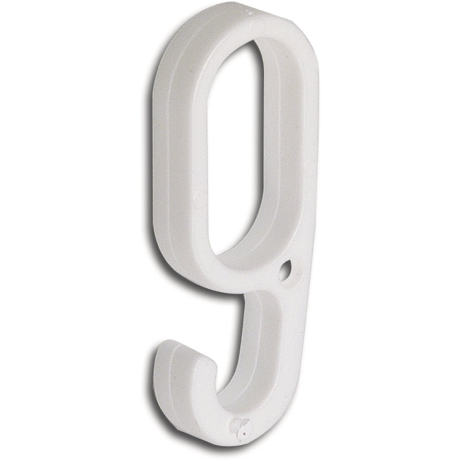 ninka Haken 1a für Oval-Schrankrohr 30 x 15 mm, Kunststoff weiß