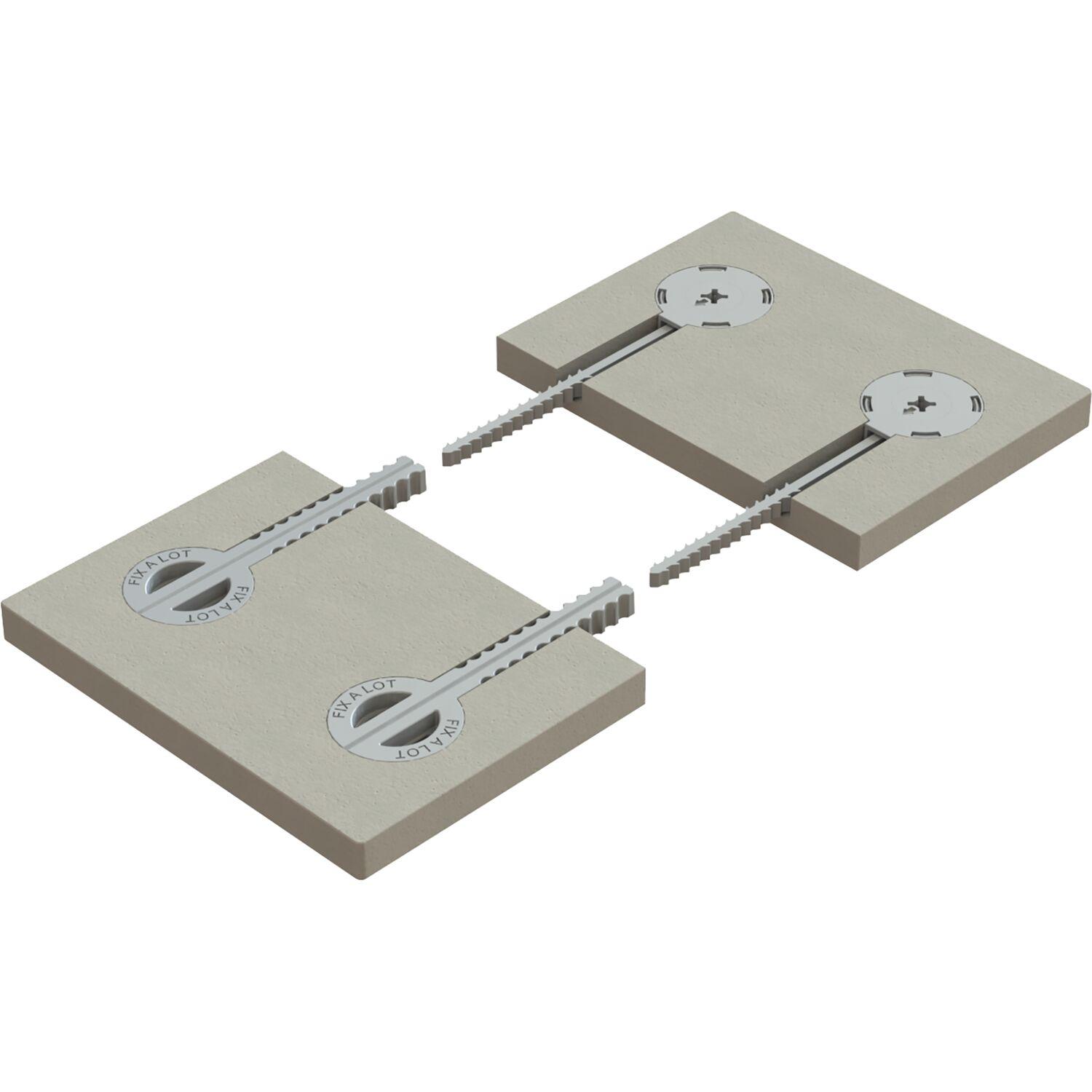 Siso Arbeitsplattenverbinder FIX-A-LOT für Arbeitsplatten ab 10 mm, KS hellgrau