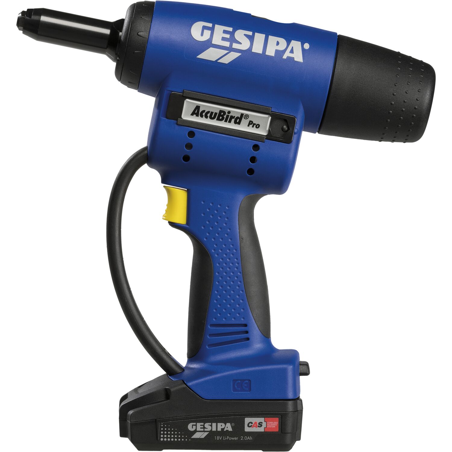 GESIPA Akku-Blindniet-Setzgerät AccuBird®Pro CAS 18 Volt / 1x 2,0 Ah Li-Ion