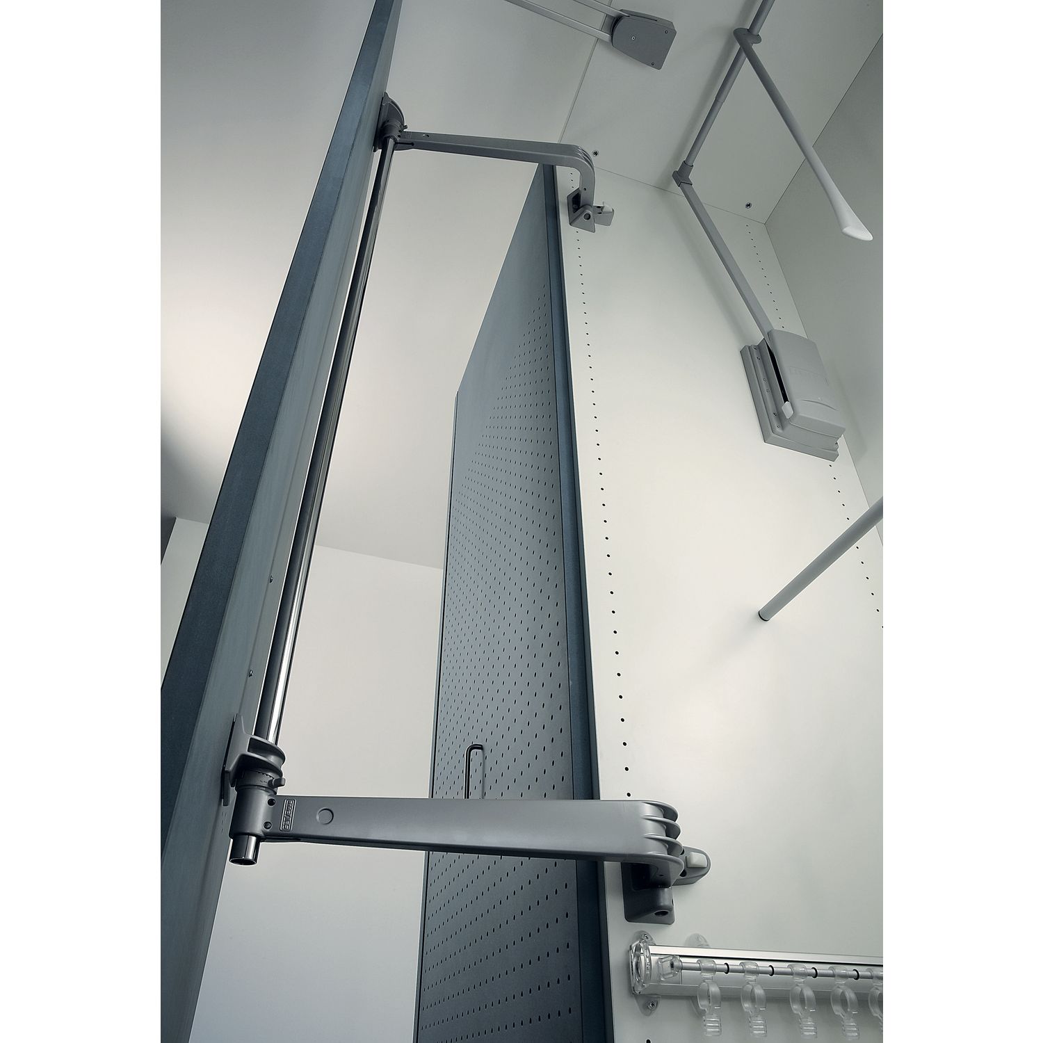 Servetto Schwenktürbeschlag MOTION-V KB 1000 mm,Druckgussaluminium grau lackiert