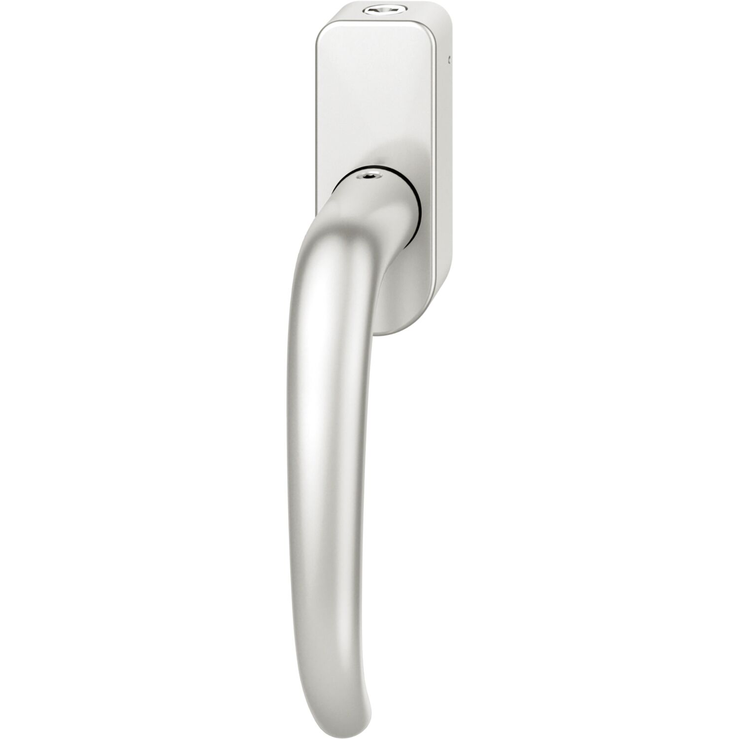 FSB FSB Fenstergriff 34 1023 abschließbar ovale Rosette, Aluminium silber eloxiert