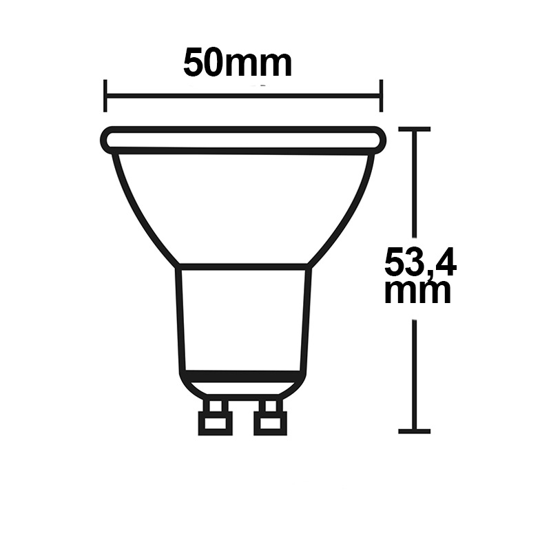 ISOLED GU10 LED Strahler 3W 270° opal warmweiß