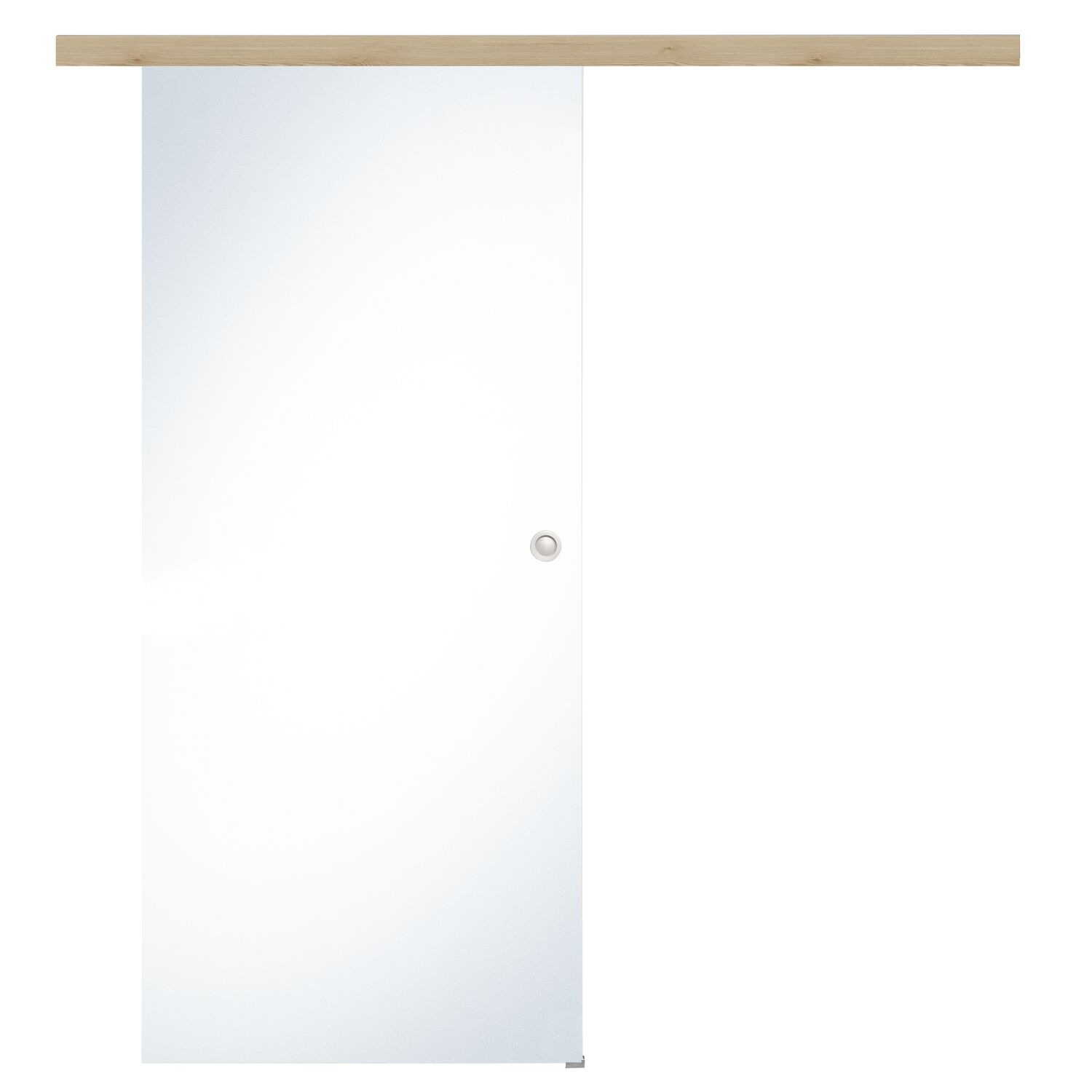 Glasschiebetür Set Klarglas, 920x2100mm, Inlay CPL Achat Muschelgriff silber