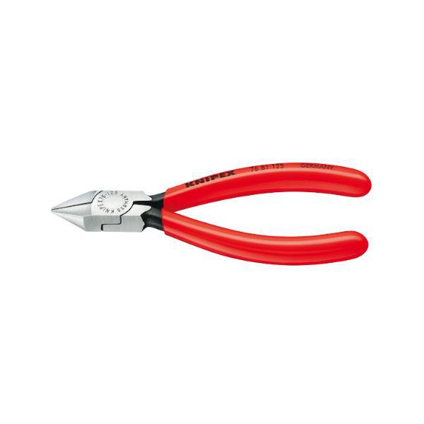 Knipex Seitenschneider für Elektromechaniker 7681, KS-Griff, schwarz pol. 125 mm