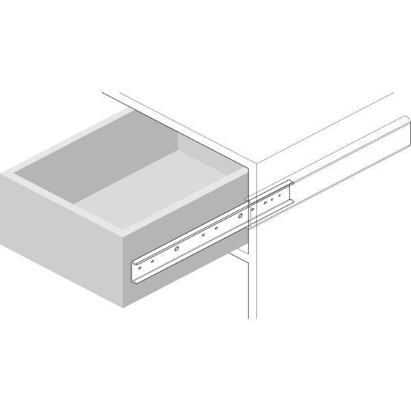 Accuride 2026L Kugelkäfigführung, Teilauszug, 40 kg, SL 450 mm Stahl